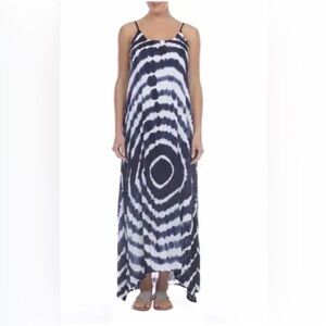 Raviya Blue and White Spaghetti Strap Sundress